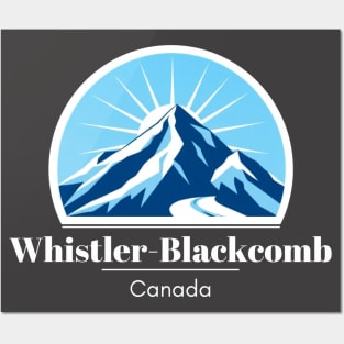 Whistler-Blackcomb Canada mountain ski resort vacation Posters and Art